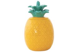 3025 PIYG Porselen Kavanoz 9 x 9 x 15 cm - Sarı-Yeşil - KERVAN