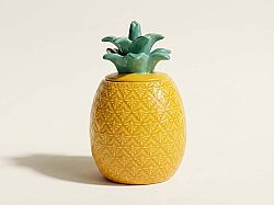 3025 PIYG Porselen Kavanoz 9 x 9 x 15 cm - Sarı-Yeşil - KERVAN