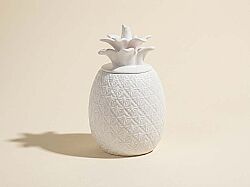3026 PIWH Porselen Kavanoz 11 x 11 x 18 cm - Beyaz - KERVAN
