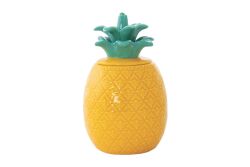 3026 PIYG Porselen Kavanoz 11 x 11 x 18 cm - Sarı-Yeşil - KERVAN