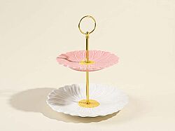 3177 DASY 2 Katlı Porselen Sunumluk 16 cm / 21 cm - KERVAN