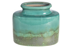 ANCEL - 33872 DEKORATİF YEŞİL VAZO 24*12*20CM
