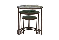 3'LÜ ZİGON SEHPA KAHVERENGİ 50x50x50cm / 40x40x40cm / 30x30x30cm JF232307R - 2