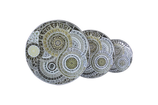 3'LÜ ZİGON SEHPA KAHVERENGİ 50x50x50cm / 40x40x40cm / 30x30x30cm JF232307R - 3