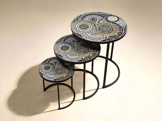 3'LÜ ZİGON SEHPA KAHVERENGİ 50x50x50cm / 40x40x40cm / 30x30x30cm JF230938-JF232307R - 1