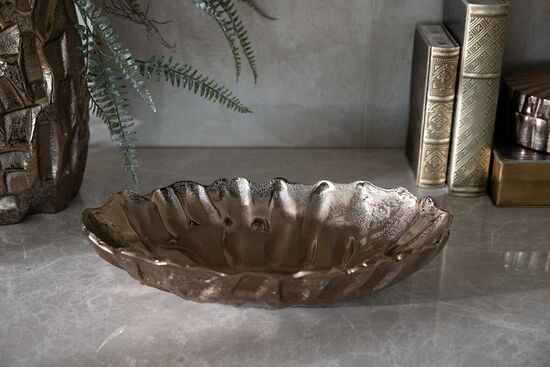 526140-1 DEKORATIF OVAL TABAK 40x20x9cm