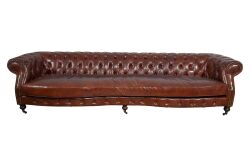 6018-300 DÖRTLÜ KOL.DERİ KAPİTONE ESK. KAHVE 100x300x73cm - KOLTUK DÖRTLÜ