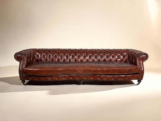 6018-300 DÖRTLÜ KOL.DERİ KAPİTONE ESK. KAHVE 100x300x73cm - 1