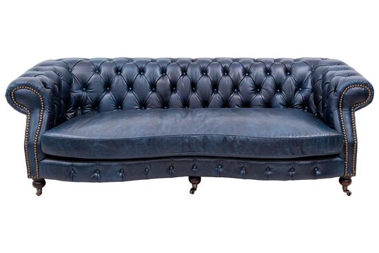 6018-3D UCLU KOLTUK DERI KAPITONELI MAVI 224x100x73cm - 2