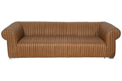 KERVAN - 6036-3D UCLU KOLTUK DERI DILIMLI CAMEL110x260x70cm