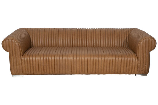 6036-3D UCLU KOLTUK DERI DILIMLI CAMEL110x260x70cm