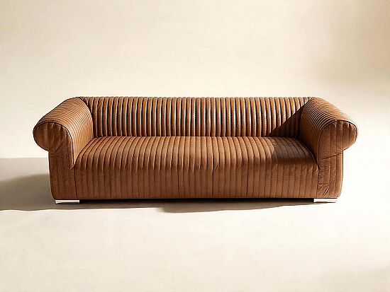 6036-3D UCLU KOLTUK DERI DILIMLI CAMEL110x260x70cm - 1