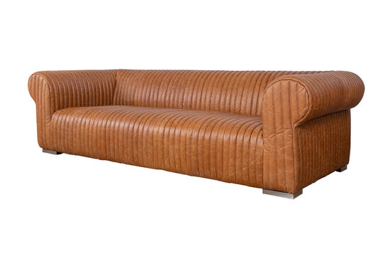6036-3D UCLU KOLTUK DERI DILIMLI KAHVE 110x260x70cm