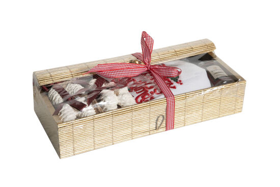 6'LI KOZALAK KOKU TAŞI/MERRY CHRISTMAS NAKIŞLI HAVLU 50x75 cm KUTULU SET BEYAZ - 2