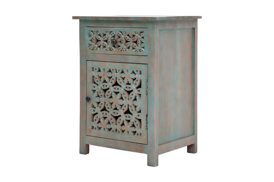 7133-6437-TK-9059 KOMODIN 1 CEK 1 KAP -MAVI 55x40x76cm