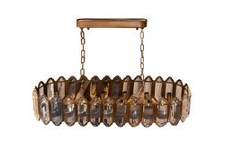 771-30*90 MASA ÜZERİ KUBBELİ CAMLI AVİZE 30x90cm ANTİK - 2