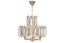 771-53 KUBBELİ CAMLI AVİZE 53cm ANTİK - KERVAN