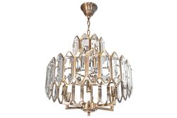 771-53 KUBBELİ CAMLI AVİZE 53cm ANTİK - 2