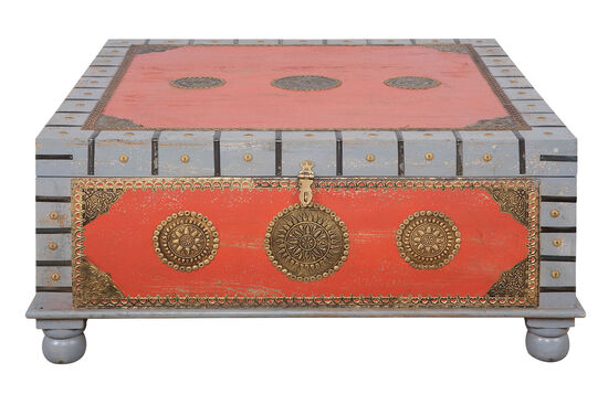 7723A SANDIK TURUNCU-GRI 100x100x46cm