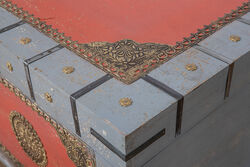 7723A SANDIK TURUNCU-GRI 100x100x46cm - Thumbnail