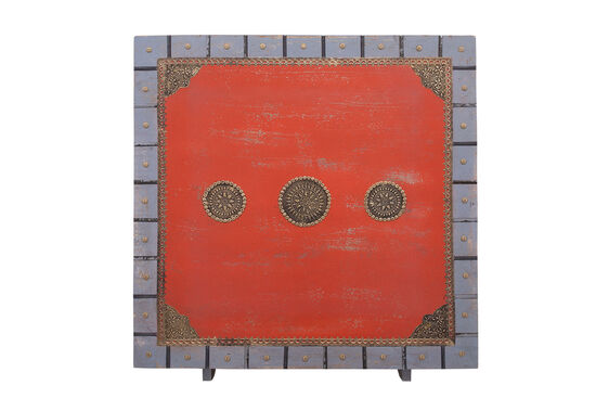 7723A SANDIK TURUNCU-GRI 100x100x46cm