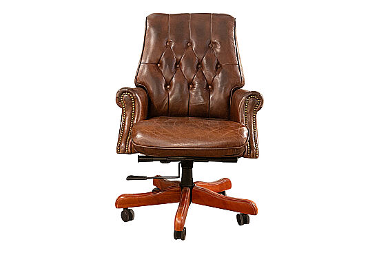 858B DERI OFIS SAND KAPITONE ESK.KAHVE 70x83x110cm 611DB - 1
