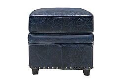 867ST DERI PUF MAVI 50x50x45cm - KERVAN