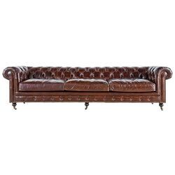 880A-AB-303 CHESTER DERI KOLTUK 4 LU KAHVE 303x94x77cm 611DB