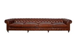 880A-AB-403 CHESTER DERİ KOLTUK DÖRTLÜ KAHVE 94x403x79cm - KOLTUK DÖRTLÜ