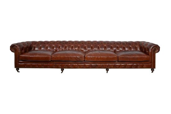 880A-AB-403 CHESTER DERİ KOLTUK DÖRTLÜ KAHVE 94x403x79cm - 1