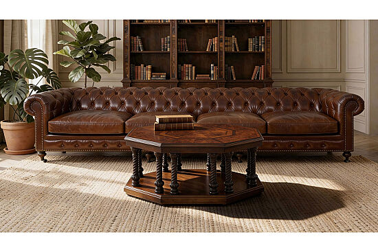 880A-AB-403 CHESTER DERİ KOLTUK DÖRTLÜ KAHVE 94x403x79cm - 3
