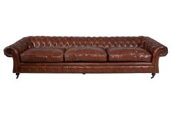 8819-300 CHESTER DERİ KOLTUK DÖRTLÜ KAHVE 89x300x73cm - KOLTUK ÜÇLÜ