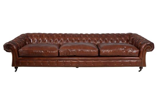 8819-300 CHESTER DERİ KOLTUK DÖRTLÜ KAHVE 89x300x73cm - 1