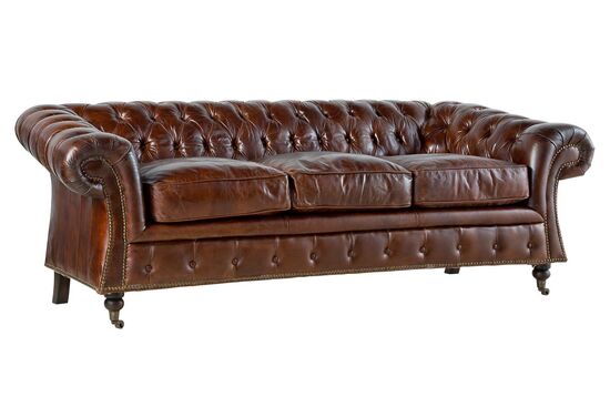 8819-3D CHESTER DERI KOLTUK UCLU KAHVE 207x89x73cm 611DB