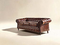 8819-3D CHESTER DERI KOLTUK UCLU KAHVE 207x89x73cm 611DB - 2