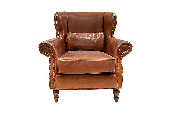 890 DERI BERJER ESKITILMIS KAHVE 90x80x95cm 611DB - 1