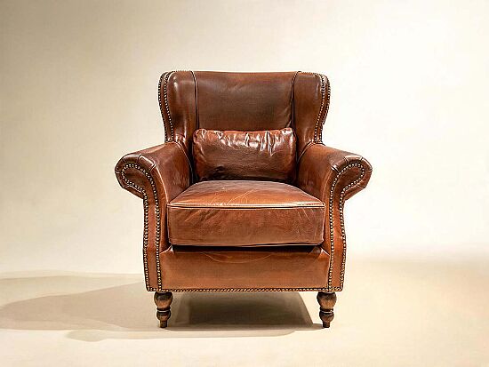 890 DERI BERJER ESKITILMIS KAHVE 90x80x95cm 611DB - 1