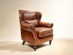 890 DERI BERJER ESKITILMIS KAHVE 90x80x95cm 611DB - 2