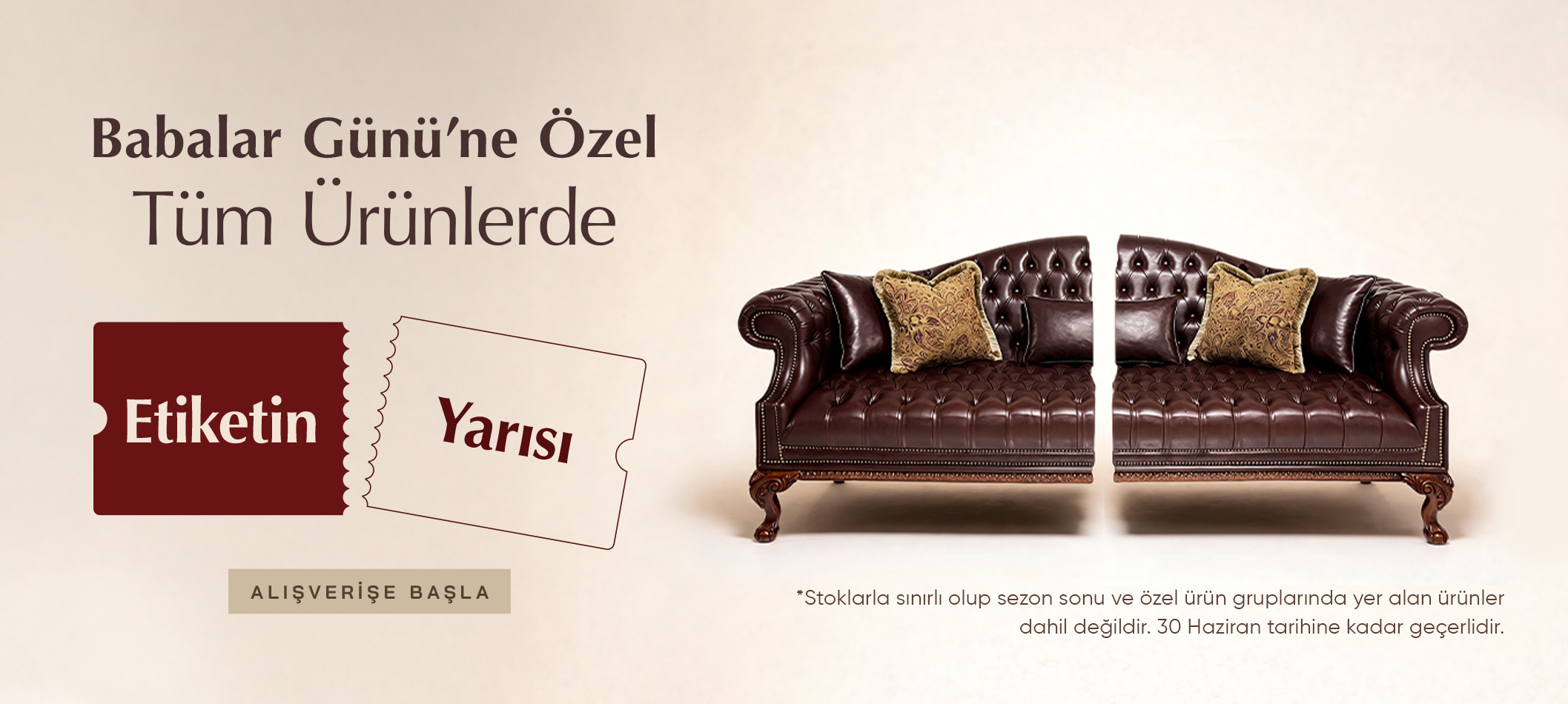 Tüm ürünlerde %50