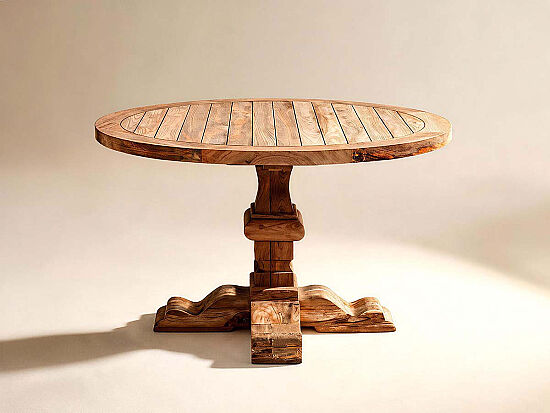 AGRON YUVARLAK YEMEK MASASI TEAK 140x78cm - 1