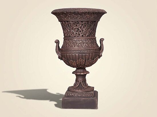 AJURLU KUPA VAZO BRONZ 30X48 CM - 1