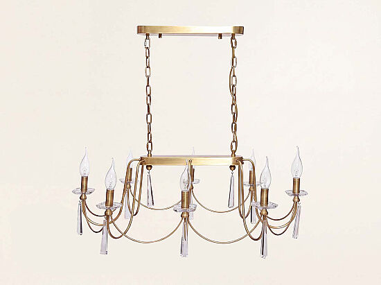AL-280MU-8 MASA UZERI AVIZE 8 KOLLU 105x65x80cm KOYU ANTİK - 1