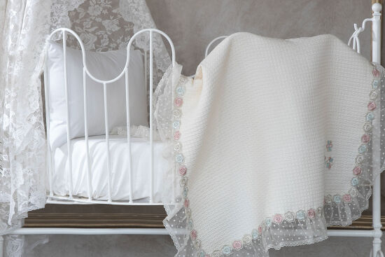 ALARA BEBEK 95X120 PIKE TAKIMI 3 PRC ECRU - 1