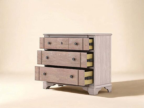 ALCOVE ŞİFONYER KREM-KAHVE 3 ÇEKMECE 46x91x75cm 321148-2801 - 3