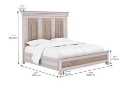 ALCOVE YATAK+ 2 KOM.KREM-KAHVE 180x236x183cm 321135-2801FB-HB-RS-321141-2817 - 3