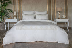 ALMES NEVRESIM TAKIMI KREM-GOLD KING SIZE 260x240cm 6 PRC - NEVRESİM TAKIMI