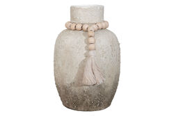 KERVAN - ANTIK ESKITME VAZO ORTA 17x17x35 cm