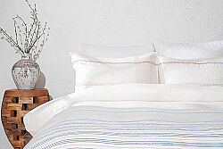 ANTONİN-2 NEVRESİM TAKIMI 240X220 4 PRC ECRU-MAVİ - 2