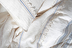 ANTONİN NEVRESİM TAKIMI 200X220 4 PRC ECRU-MAVİ - 4