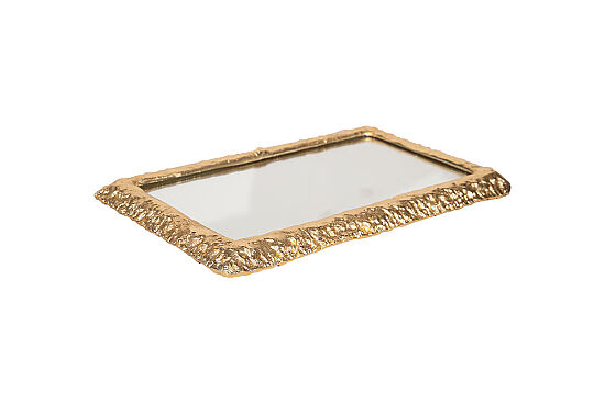 ANYMOON Aynalı Dikdörtgen Tepsi -S 39x24x3 CM SB-16707 - 3